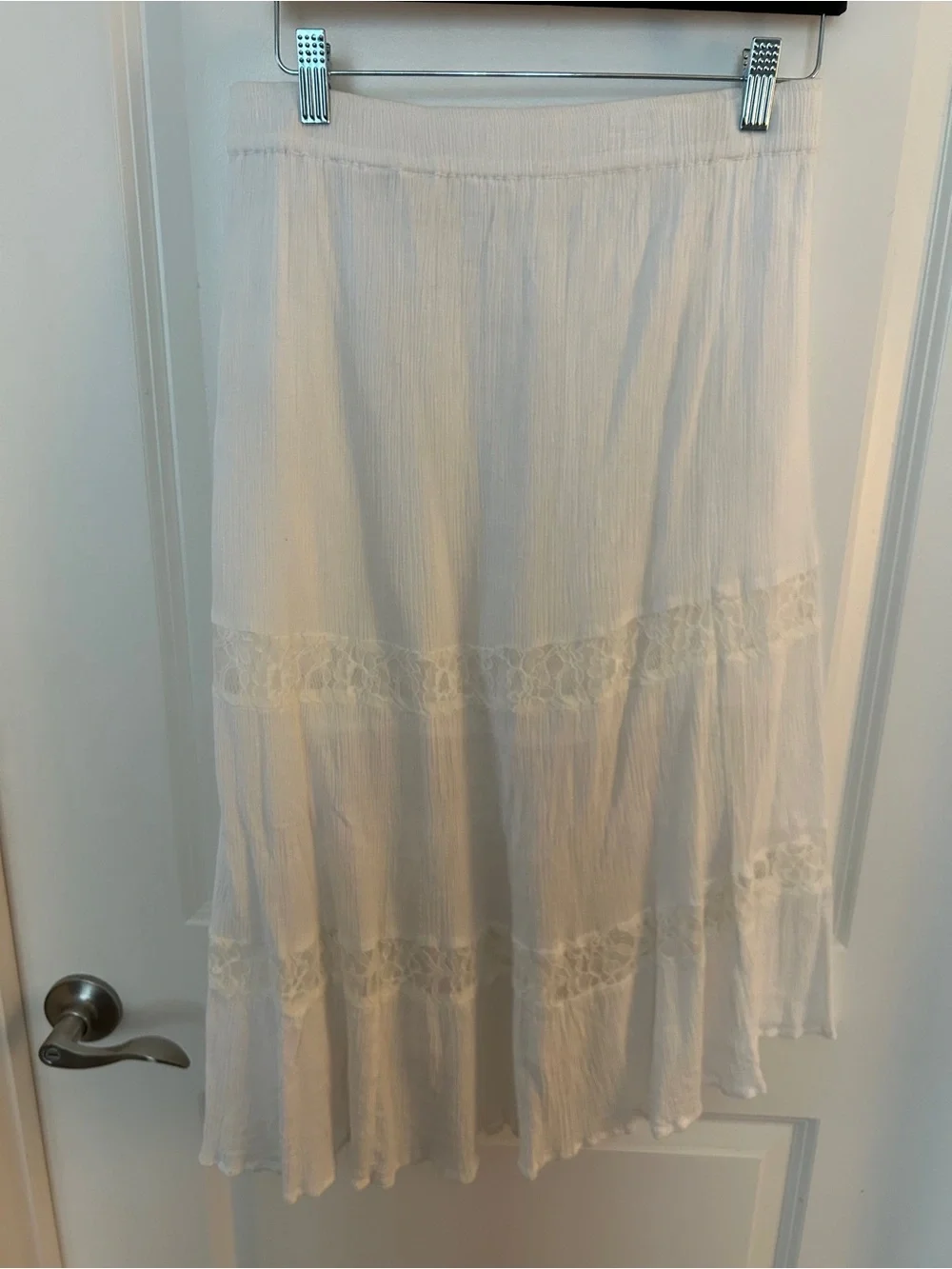 Roxy Tiered Lace A-Line Skirt
